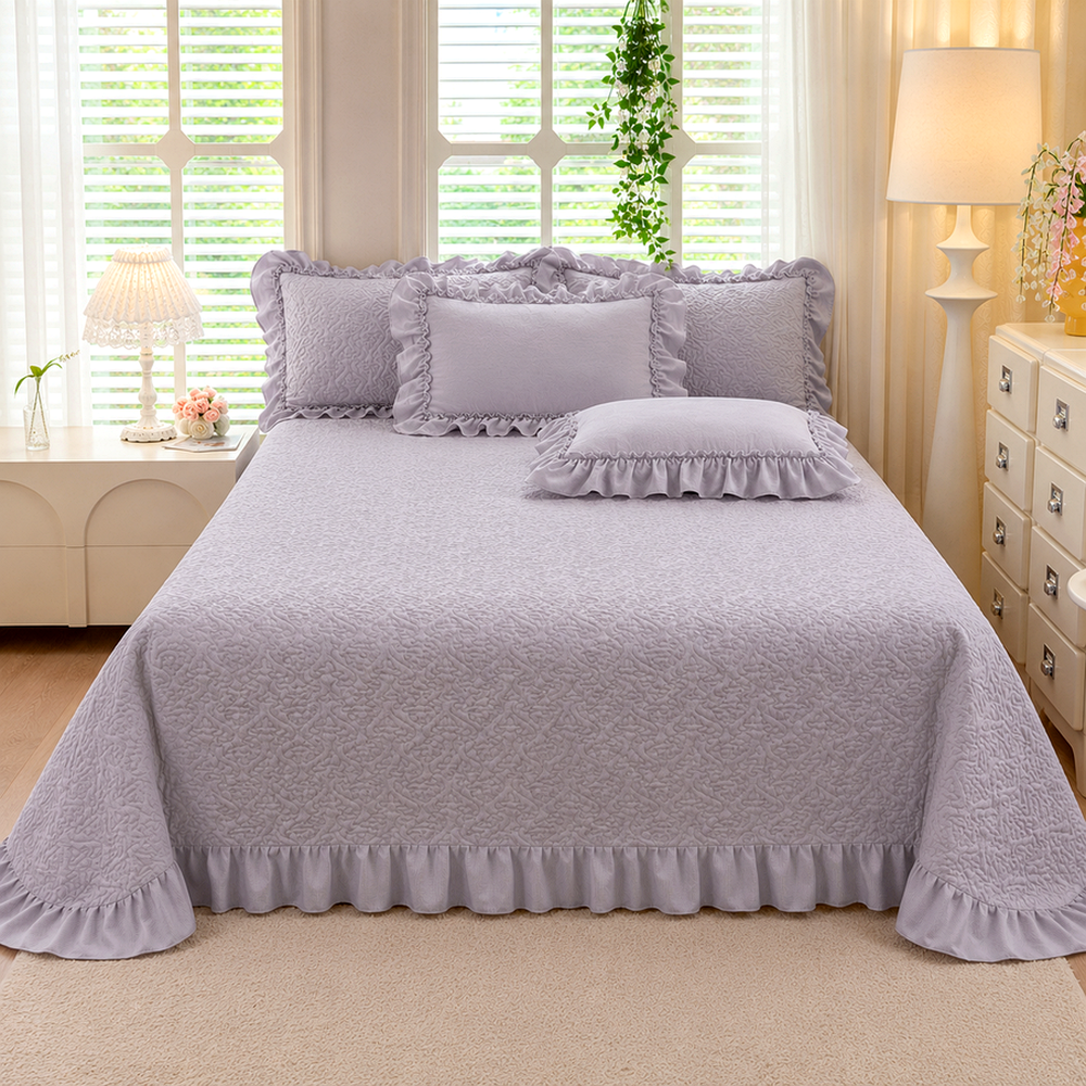Colcha Matelada Minimalista para Cama em ambiente decorado