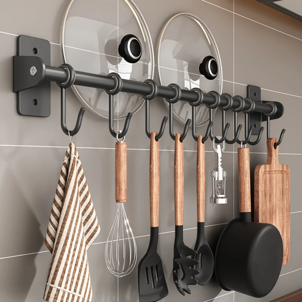 Suporte de Parede para Utensílios de Cozinha - Hero principal no ambiente de cozinha