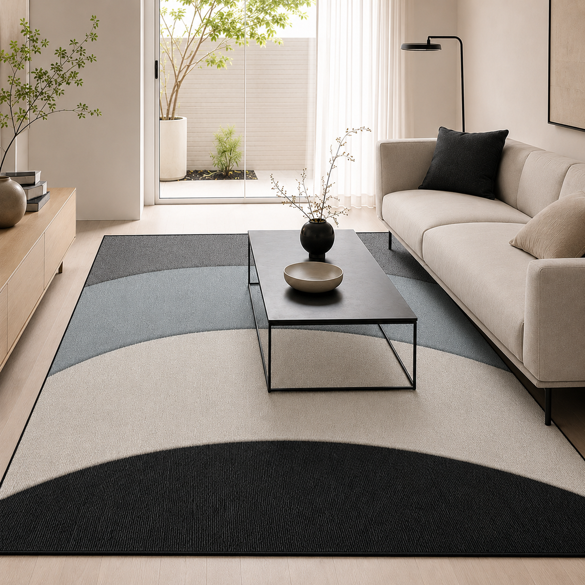 Tapete Geométrico para Sala Grande Antiderrapante – Viorenna