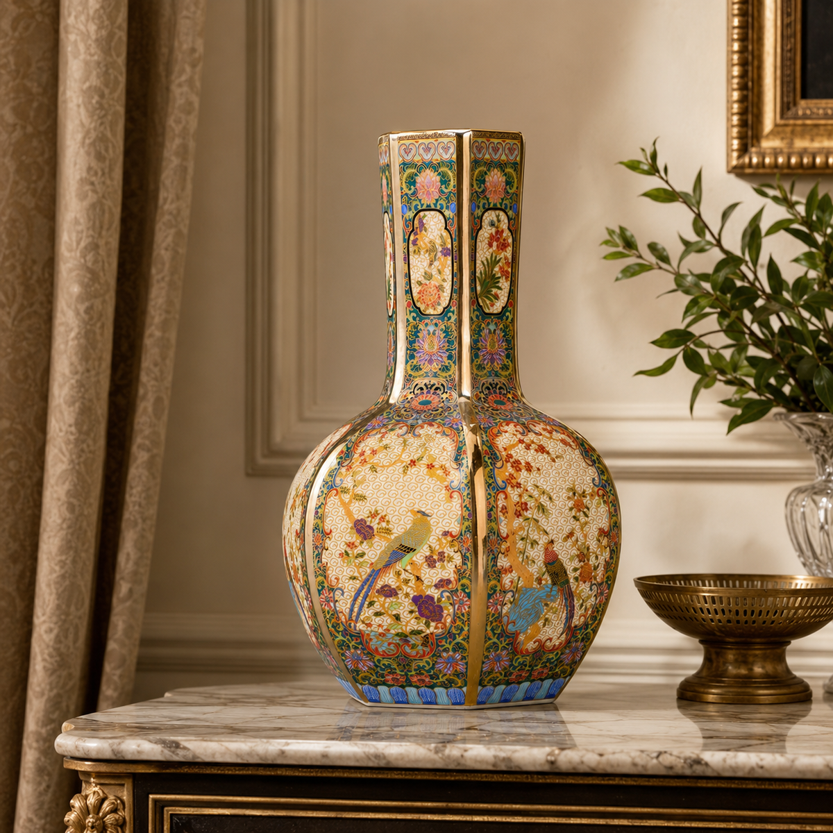 Vaso Decorativo de Porcelana para Mesa – Viorenna