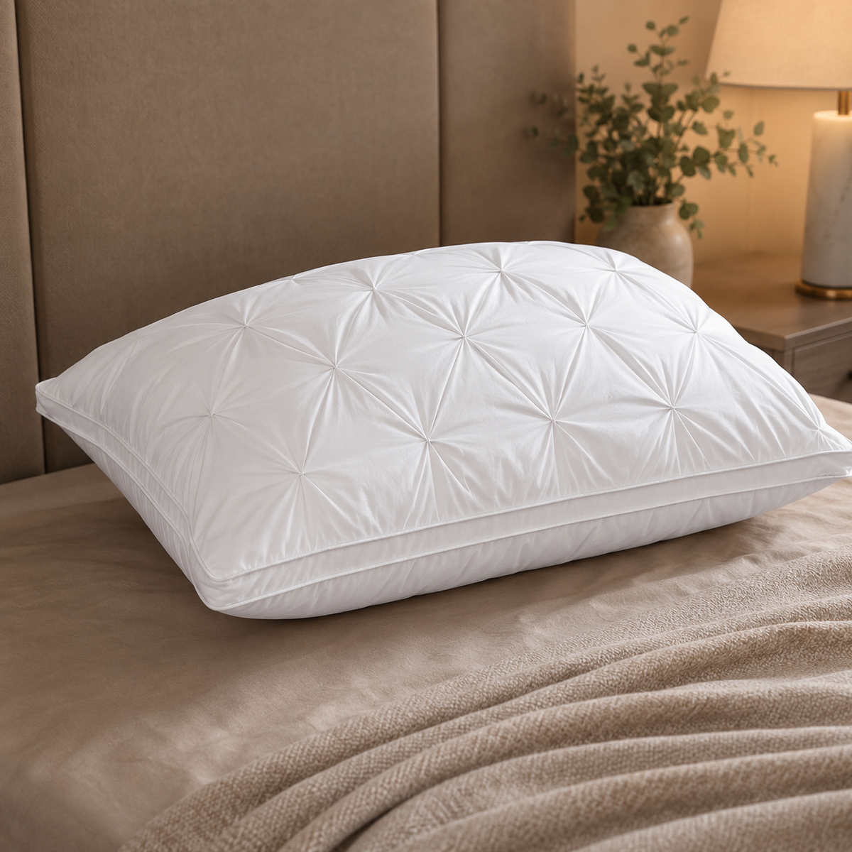 Travesseiro de Plumas para Cama com Toque Hotel – Viorenna