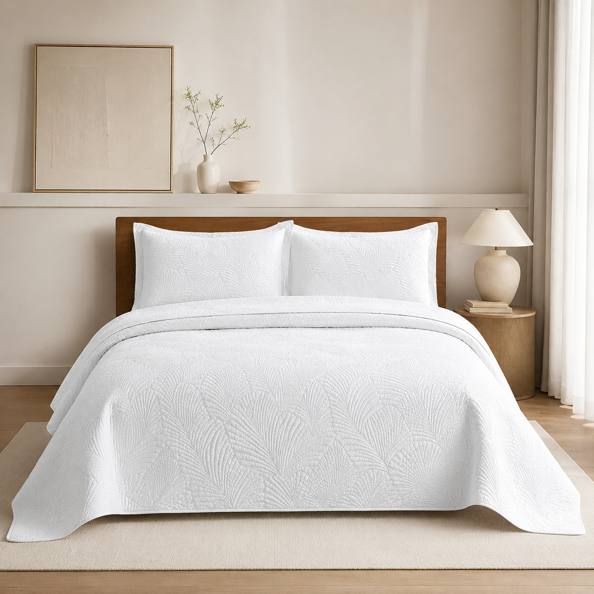 Colcha Minimalista para Cama em Algodão – Viorenna