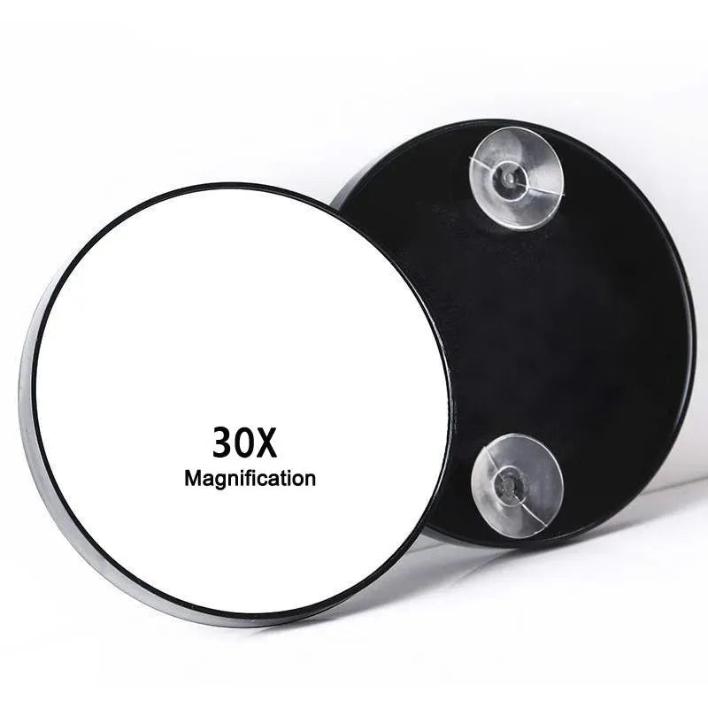 Espelho Compacto 30x com Ventosa para Detalhes em banheiro ou lavabo