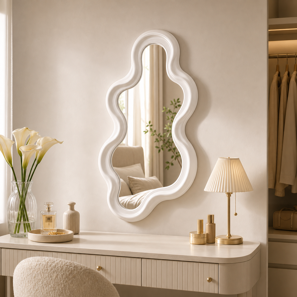 Espelho Decorativo Irregular Moderno para Parede em composição principal premium - Viorenna