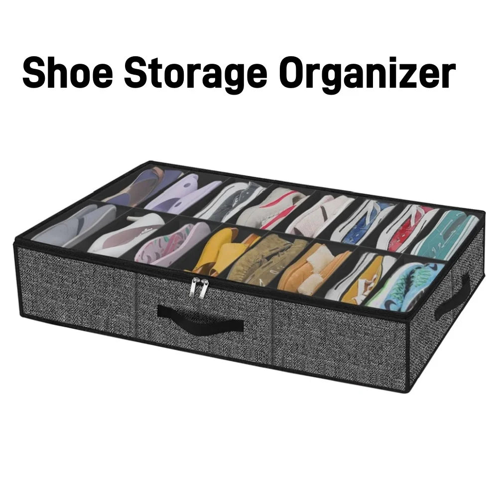 Organizador de Sapatos para Debaixo da Cama em quarto organizado