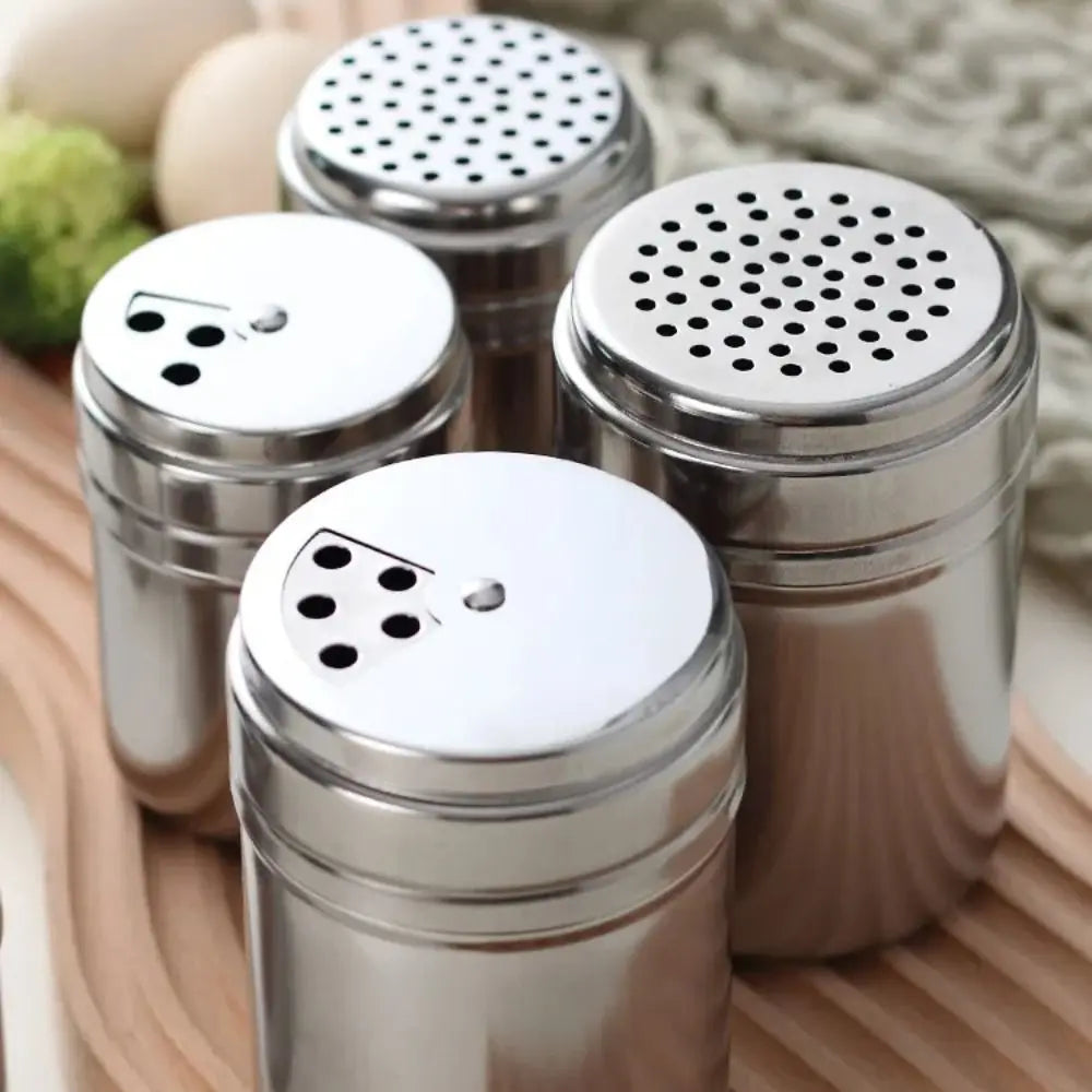 Porta Temperos Multiuso em Inox com Tampa Rotativa em cozinha organizada