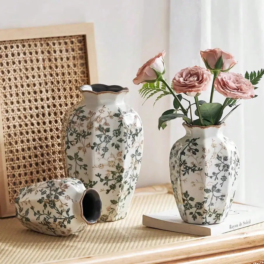 Vaso Decorativo Craquelado Zen Japonês de Cerâmica para Mesa em sala decorada
