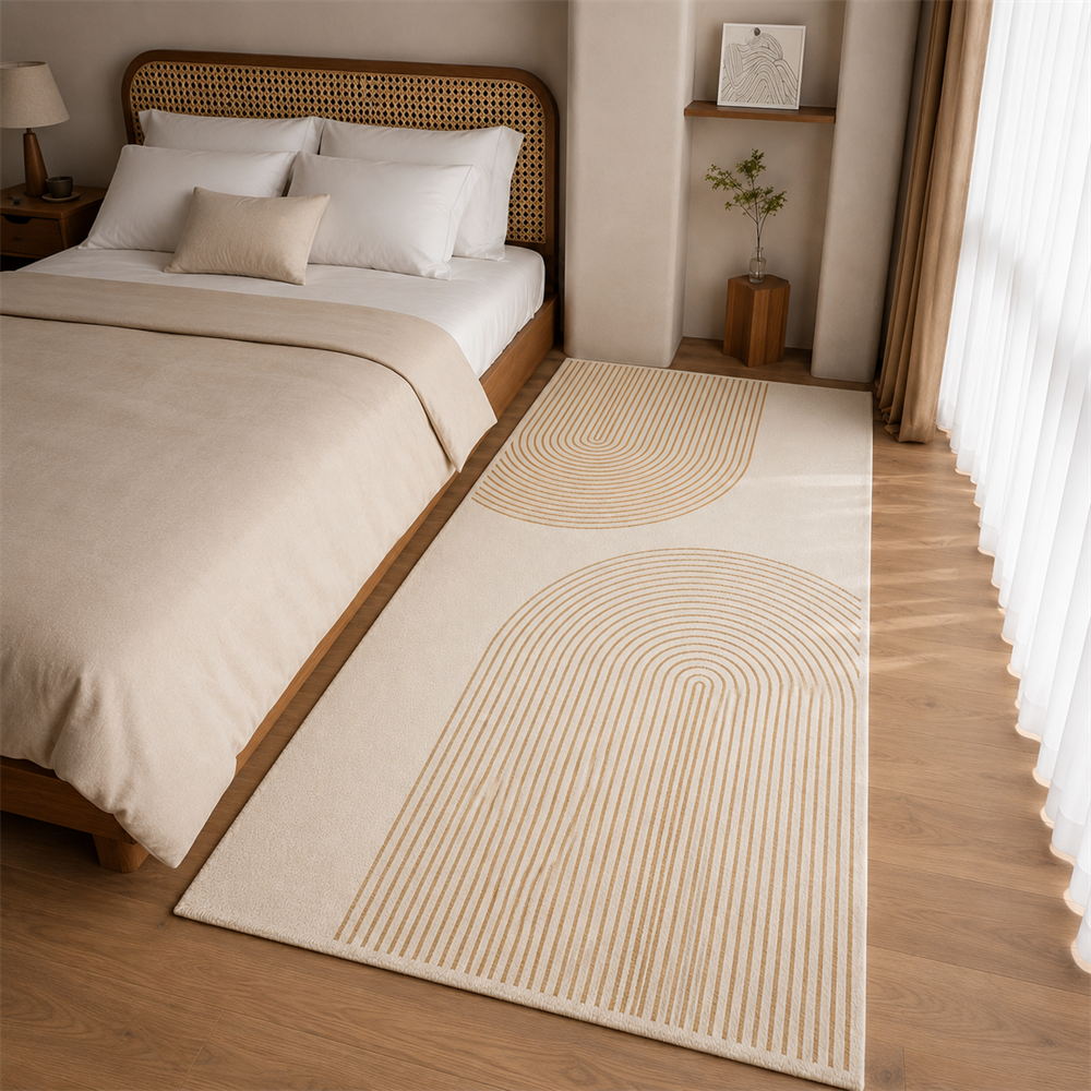 Tapete Wabi-Sabi para Sala Grande Antiderrapante em ambiente decorado
