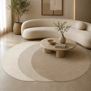 Tapete Felpudo Irregular para Sala para Sofá e Mesa de Centro em ambiente decorado