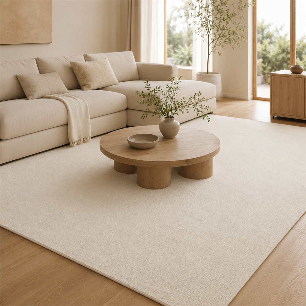 Tapete Minimalista para Sala Grande Antiderrapante em ambiente decorado