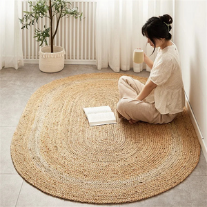 Tapete de Juta Natural para Entrada e Sala em ambiente decorado