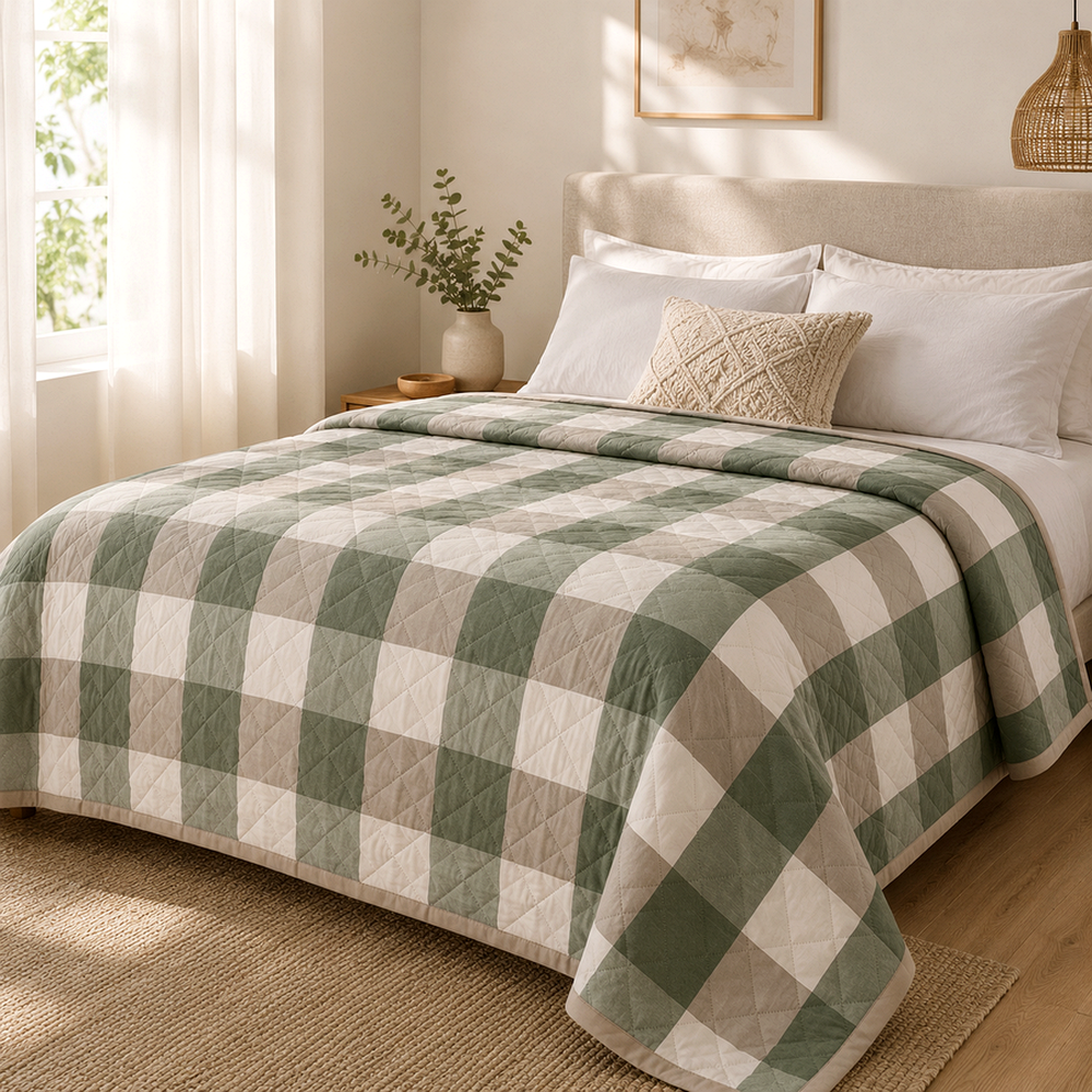 Colcha para Cama Solteiro Matelada com Toque Leve em uso real no ambiente