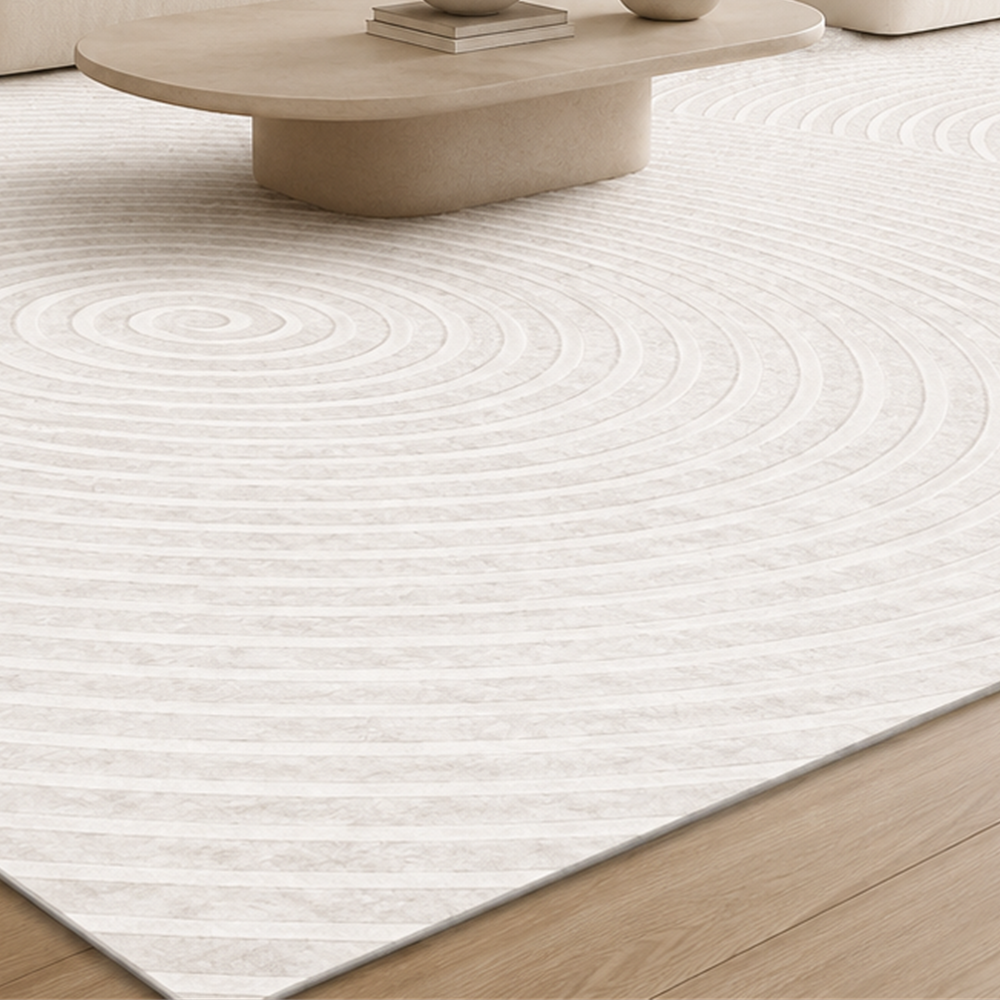 Tapete Minimalista para Sala Grande Lavável em uso real no ambiente