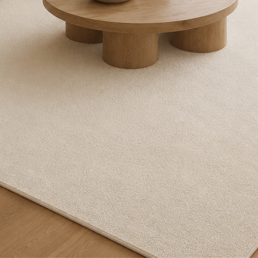 Tapete Minimalista para Sala Grande Antiderrapante em uso real no ambiente