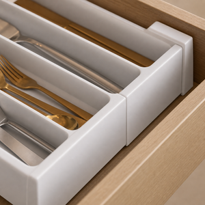 Bandeja Expansivel para Talheres de Cozinha - Close de material / textura / acabamento