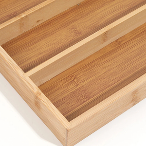 Organizador de Talheres em Bambu para Gaveta - Close de material / textura / acabamento