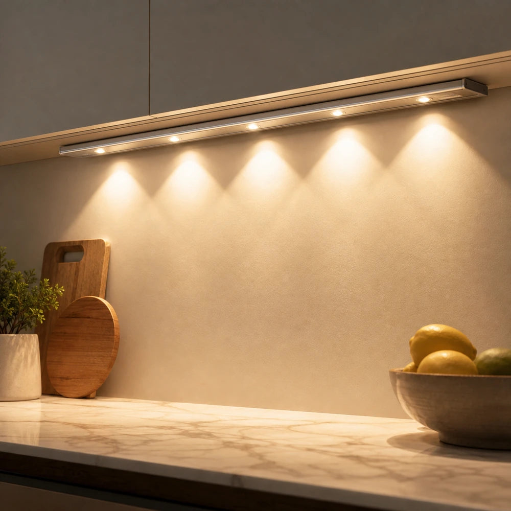 Luminária para armário com tonalidade de luz ajustável
