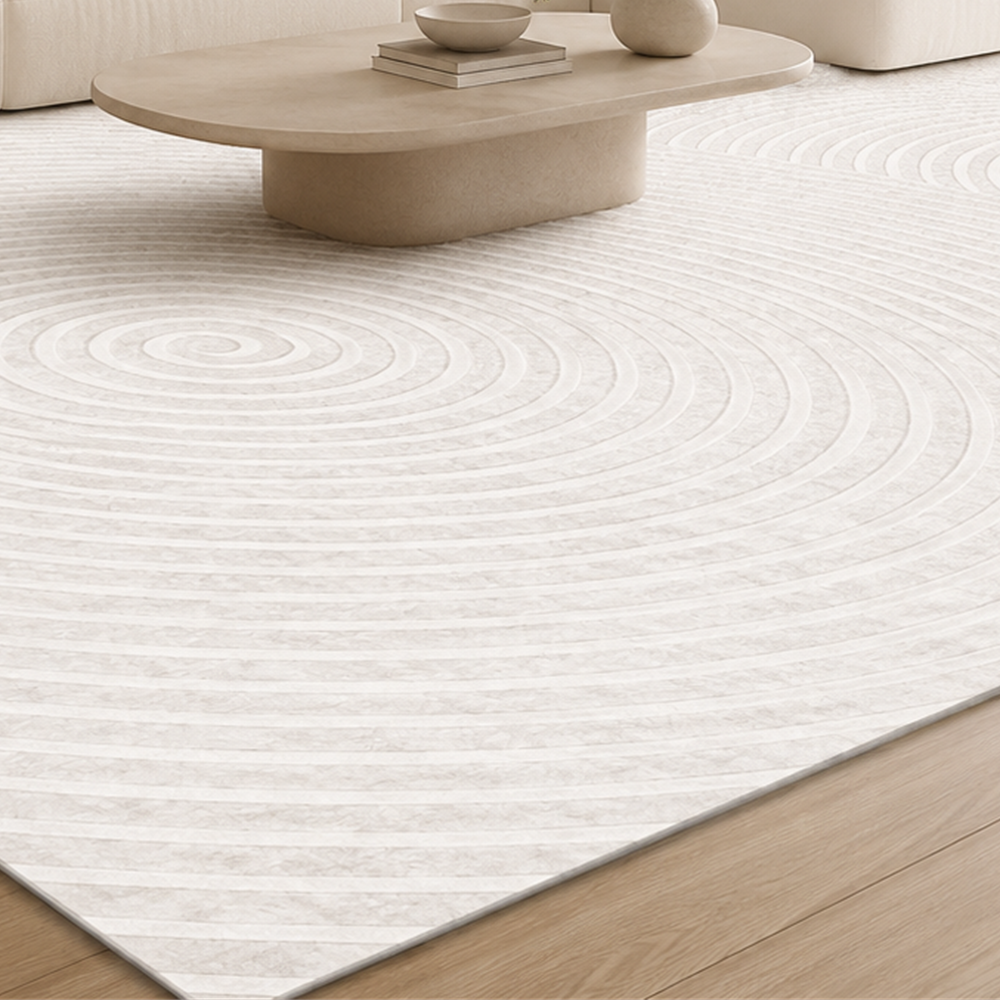 Tapete Minimalista para Sala Grande Lavável em segundo angulo funcional