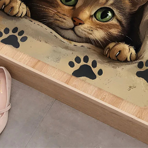 Capacho de Gato Decorativo para Entrada em segundo angulo funcional