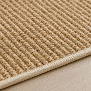 Detalhe de textura e acabamento do Tapete de Sisal para Sala Grande para Sofá e Mesa de Centro