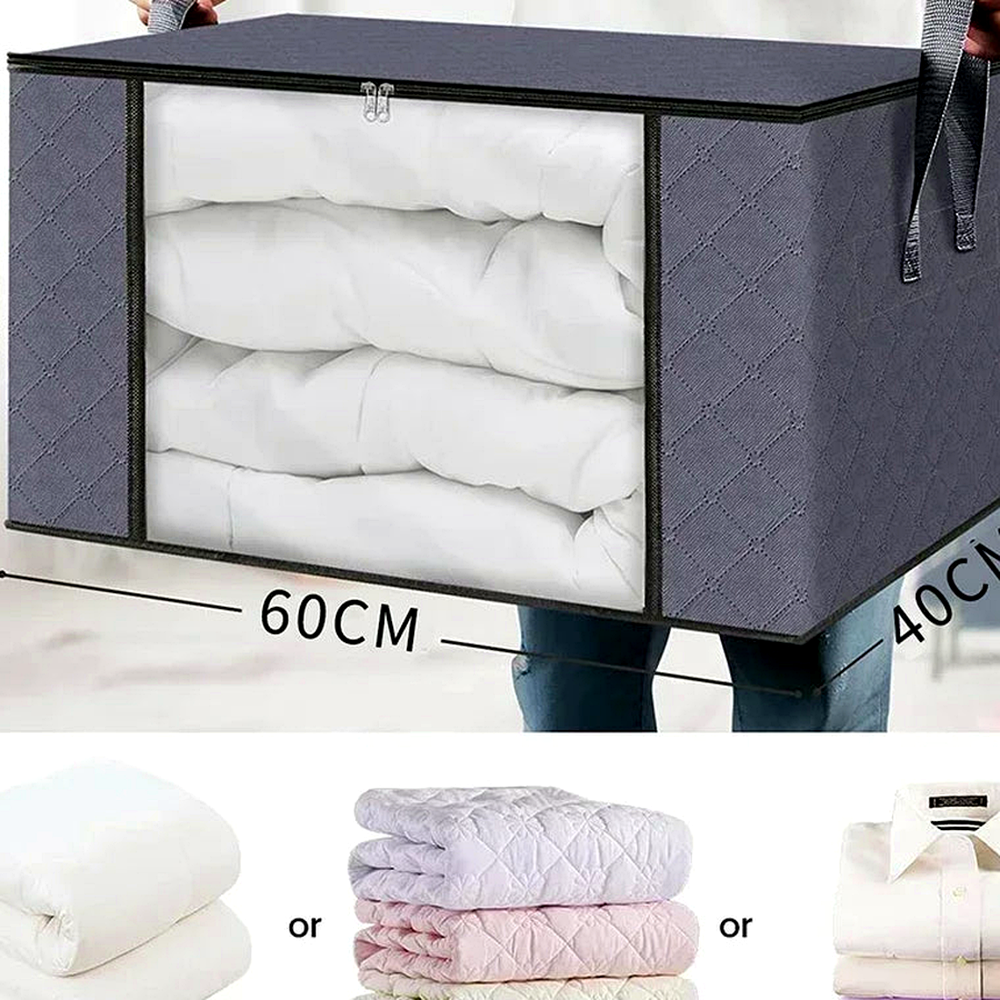 Detalhe de textura e acabamento do Bolsa Organizadora para Enxoval e Cobertores