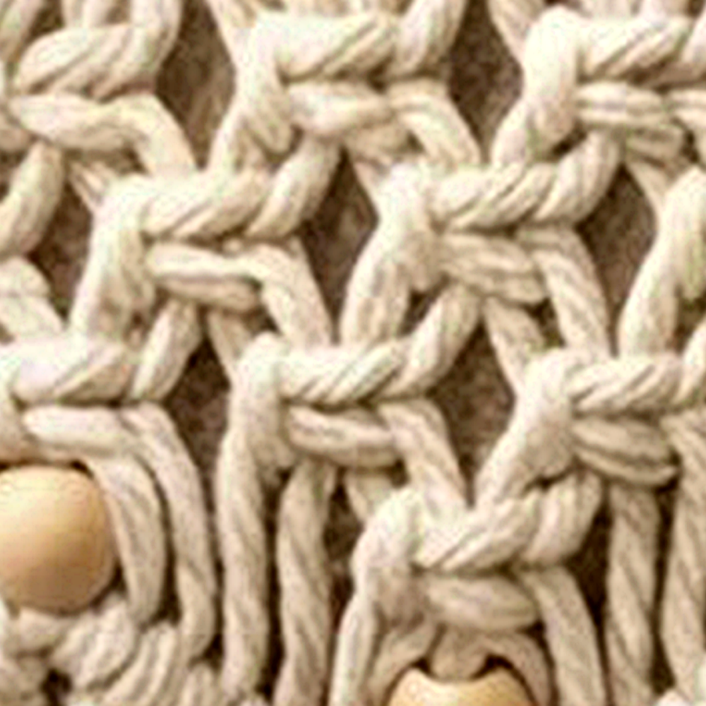 Detalhe de textura e acabamento do Capa de Almofada Boho Farmhouse para Sala