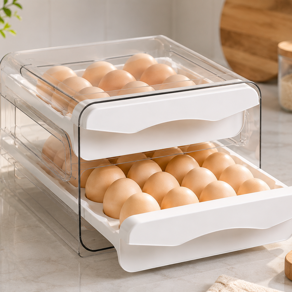 Organizador de Ovos para Geladeira com Gaveta - Cena complementar estrategica