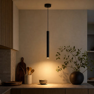 Pendente tubular LED com luz quente 3000K