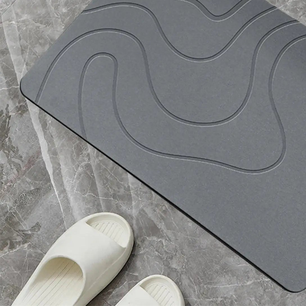 Detalhe de borda e acabamento do Tapete para Banheiro Absorvente de Secagem Rápida