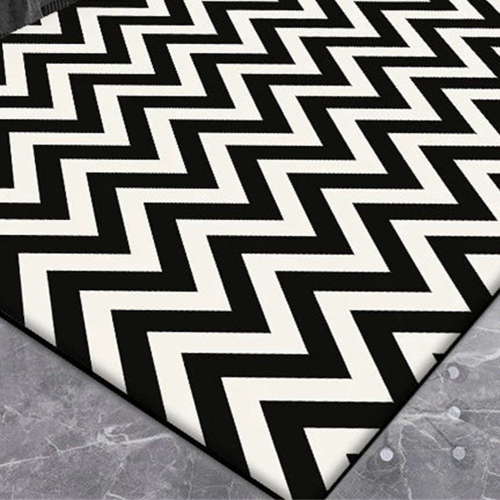 Detalhe visual do Tapete Minimalista para Sala Grande para Sofá e Mesa de Centro
