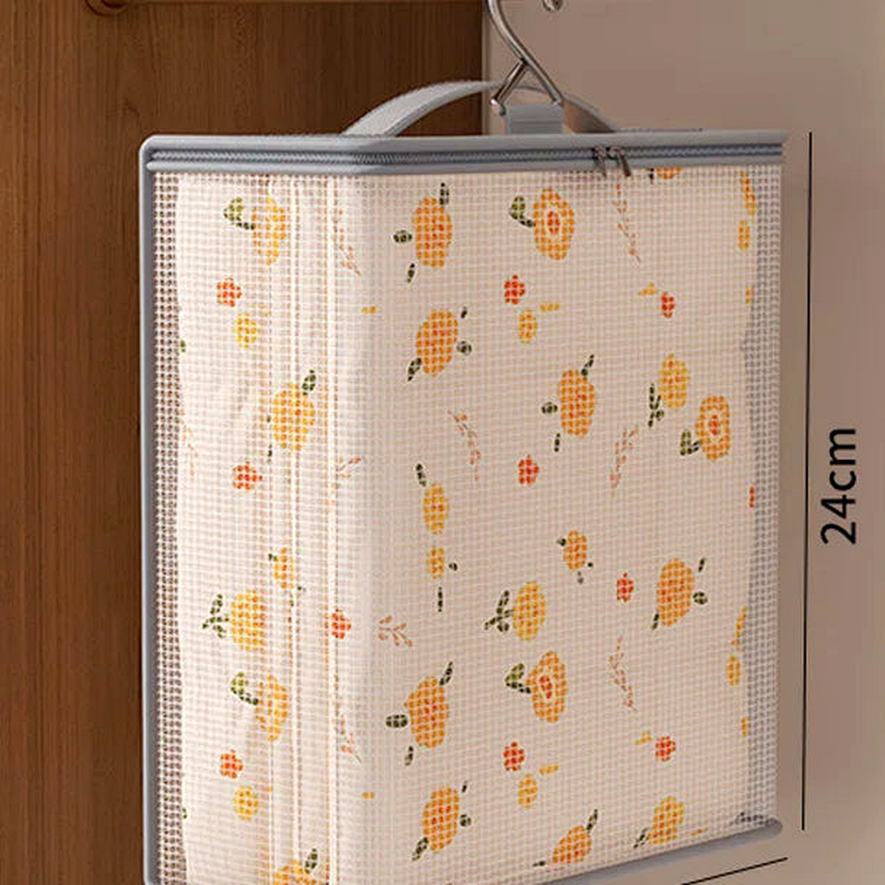 Detalhe visual do Bolsa Organizadora para Roupas de Cama