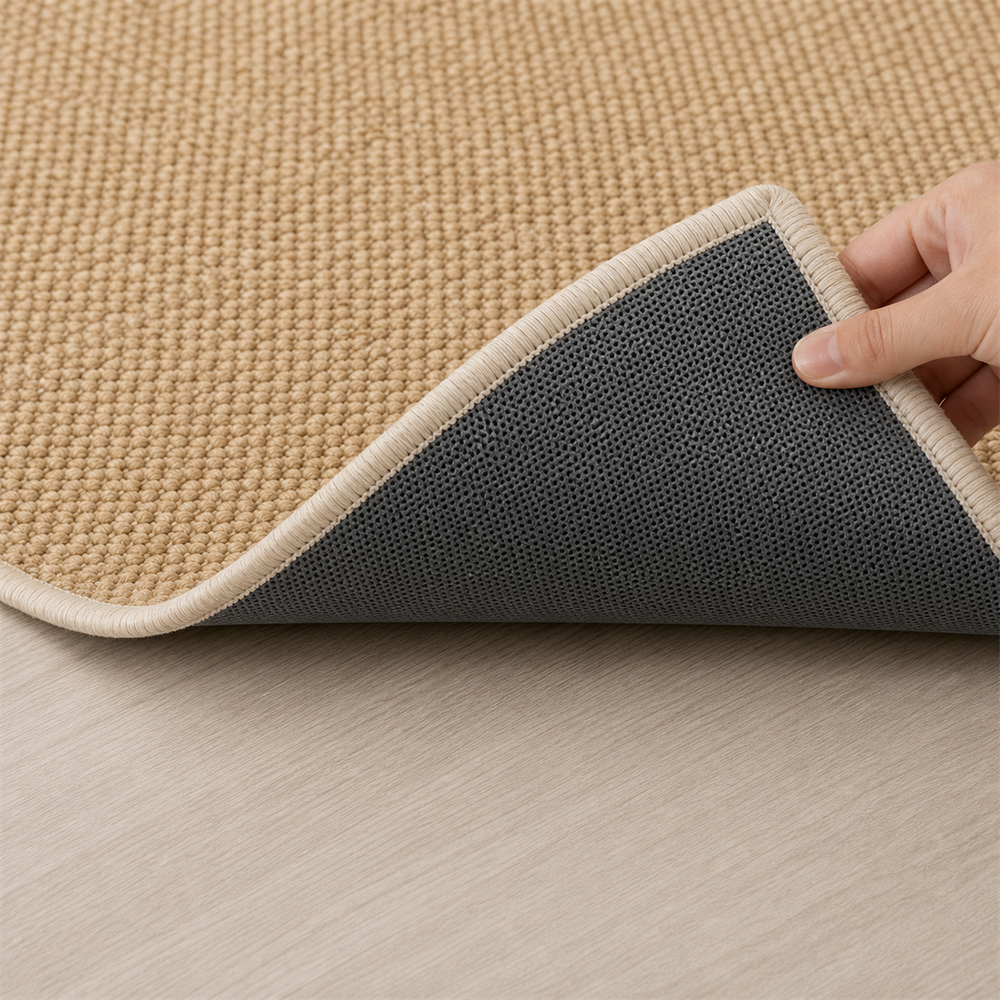 Detalhe visual do Tapete de Sisal para Sala Grande para Sofá e Mesa de Centro
