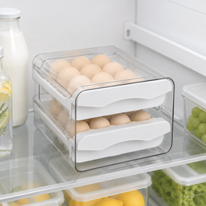 Organizador de Ovos para Geladeira com Gaveta - Escala / proporcao no ambiente