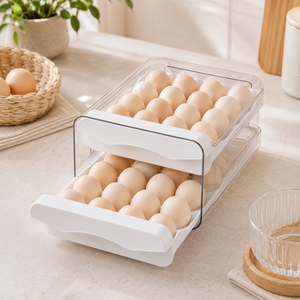 Organizador de Ovos para Geladeira com Gaveta - Variacao de uso / composicao organizacional