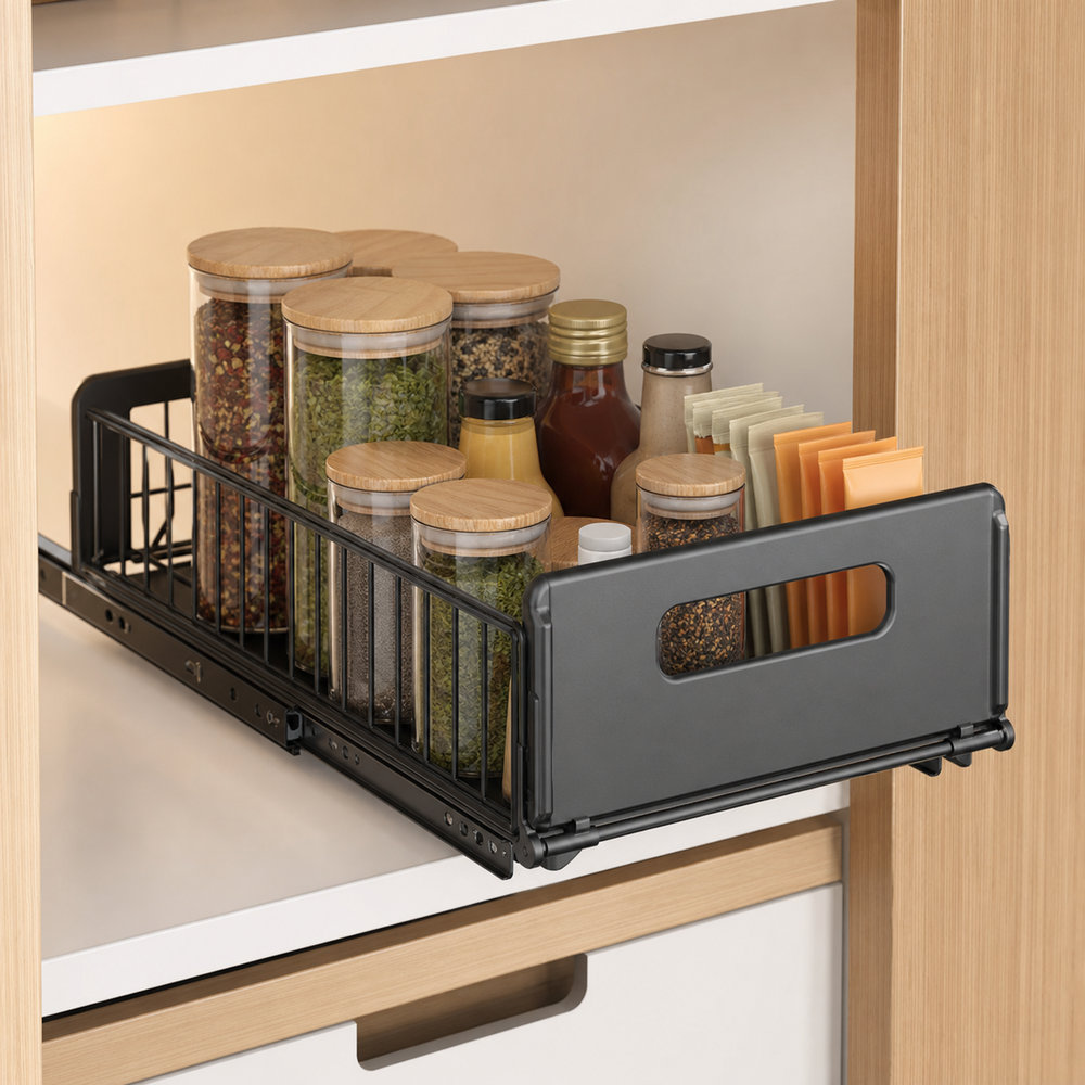 Porta Temperos Deslizante para Frascos e Condimentos - Variacao de uso / composicao organizacional