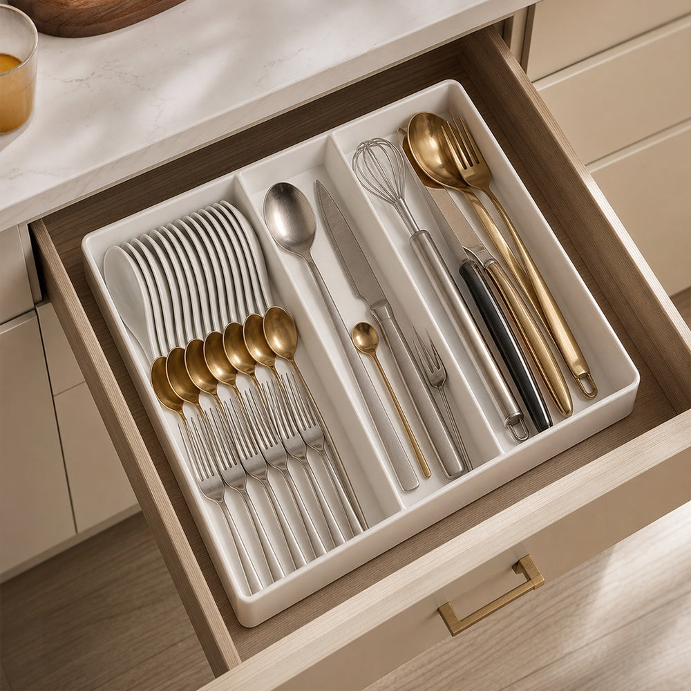 Organizador Fixo de Gaveta para Talheres - Variacao de uso / composicao organizacional - Viorenna - 20260712224537
