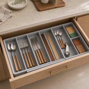 Organizador de Gaveta para Talheres e Temperos - Variacao de uso / composicao organizacional