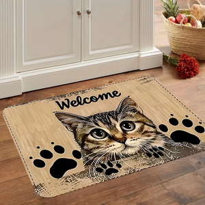 Variante real do Capacho de Gato Decorativo para Entrada
