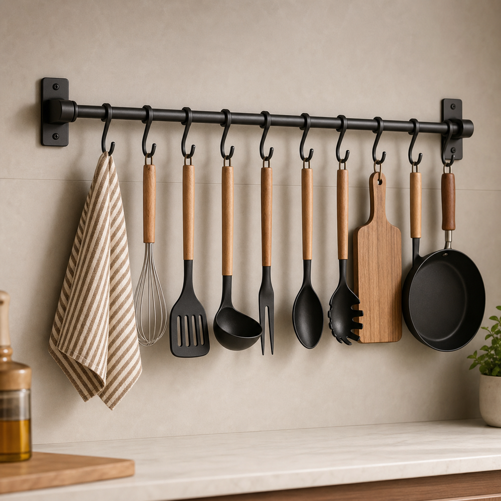 Suporte de Parede para Utensílios de Cozinha - Imagem final de conversao premium