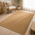 Variante camel do tapete minimalista para sala grande