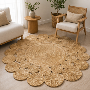 Imagem complementar do Tapete de Juta para Sala com Trama Natural Antiderrapante