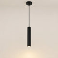 Pendente tubular preto de 1 tubo com 30 cm