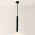 Pendente tubular preto de 1 tubo com 40 cm