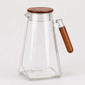 Jarra de vidro borossilicato 1,8 L marrom e transparente