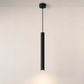Pendente tubular preto de 1 tubo com 50 cm