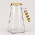 Jarra de vidro borossilicato 1,8 L dourada e transparente