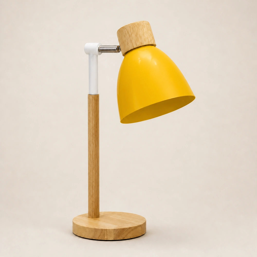 Variante Amarelo da luminária de mesa com cabeça giratória