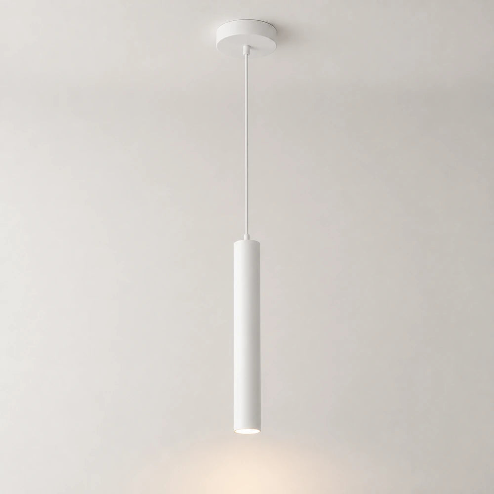 Pendente tubular branco de 1 tubo com 40 cm