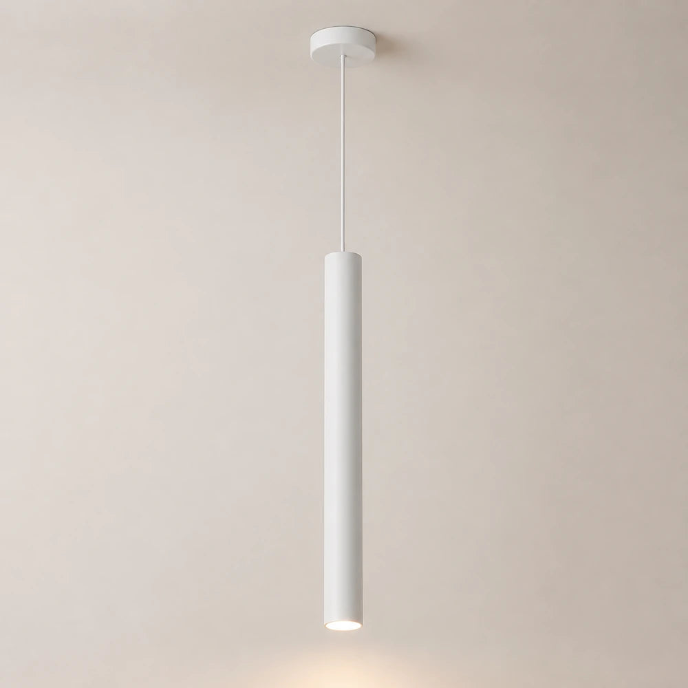 Pendente tubular branco de 1 tubo com 50 cm