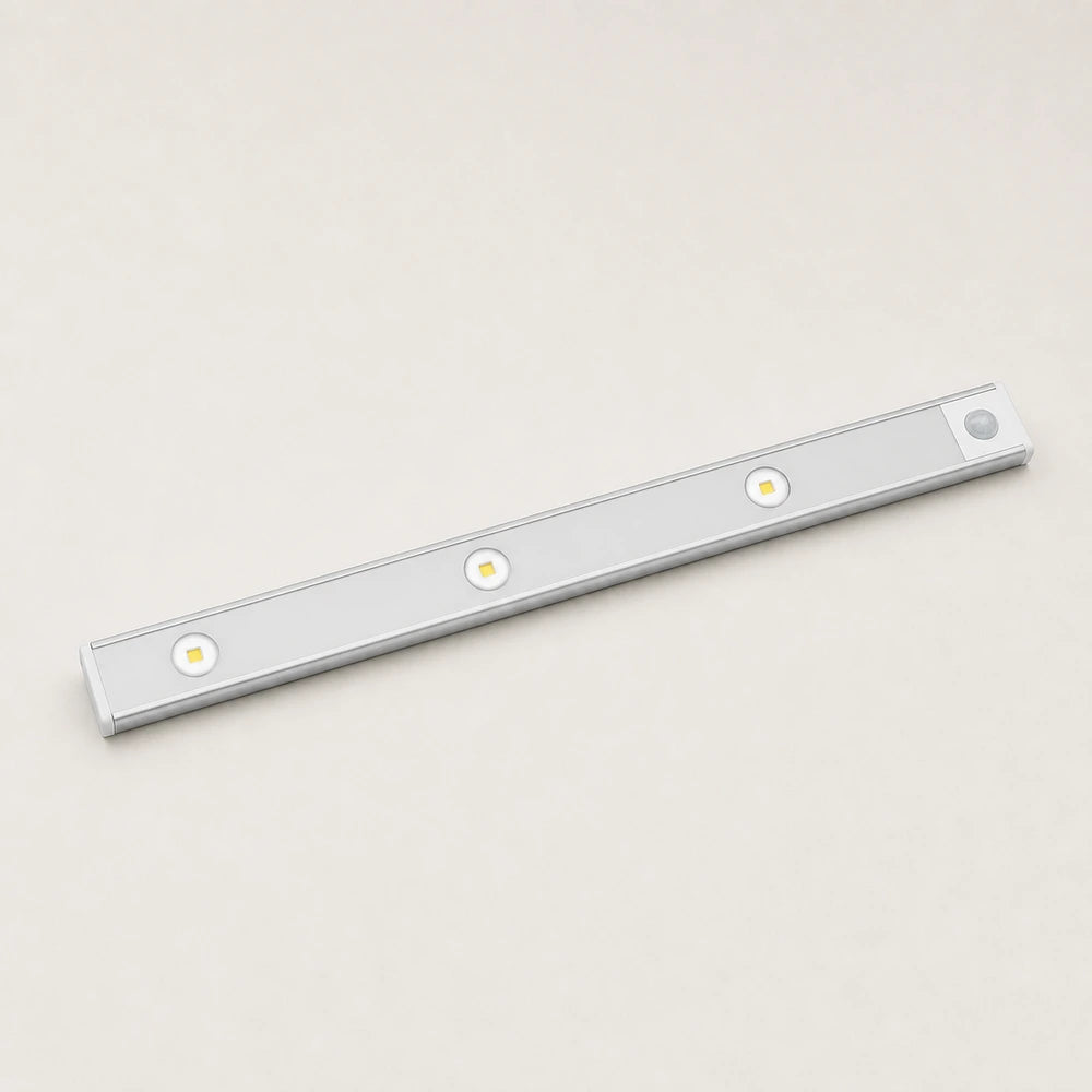 Luminária LED prata para armário de 40 cm